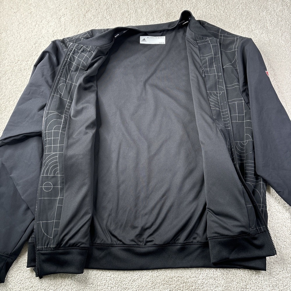 Adidas Nebraska Huskers Playoff FZ Jacket Men's Size XL Black Team Issue - Picture 11 of 14
